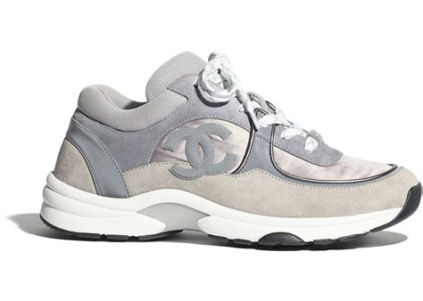 gray chanel sneakers